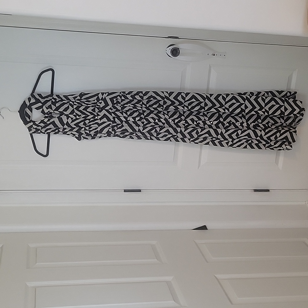 S-Twelve Geometric Maxi Dress SZ Med